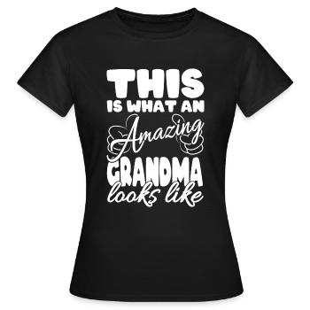 Granny - Women's T-Shirt - black - Front - AI Model Female 172 dark (172cm)