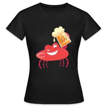 Krabbe - Frauen T-Shirt - Schwarz - Vorne - AI Model Female 172 dark (172cm)