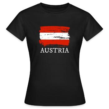 Autriche - T-shirt Femme - noir - Devant - AI Model Female 172 dark (172cm)