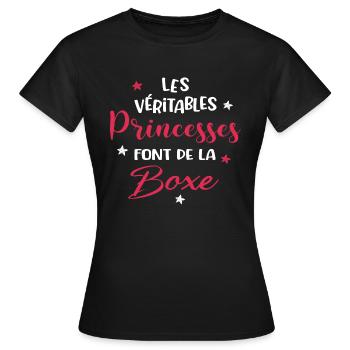 Cadeau fille femme boxeuse boxe - T-shirt Femme - noir - Devant - AI Model Female 172 dark (172cm)