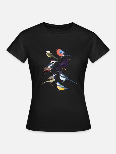 Garden birds birds - Women's T-Shirt - black