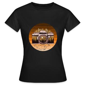 Photo Photo Rétro Photo Vintage Photo - T-shirt Femme - noir - Devant - AI Model Female 172 dark (172cm)