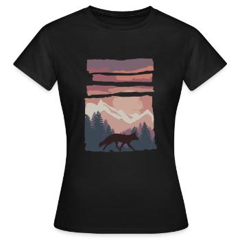 Fuchs Waldtier Geschenk - Frauen T-Shirt - Schwarz - Vorne - AI Model Female 172 dark (172cm)