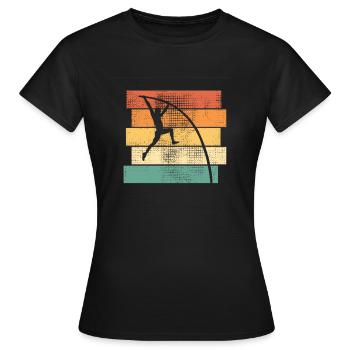 Pole Vaulting Pole Vault Retro - Women's T-Shirt - black - Front - AI Model Female 172 dark (172cm)