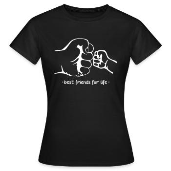 Meilleurs amis pour la vie - T-shirt Femme - noir - Devant - AI Model Female 172 dark (172cm)