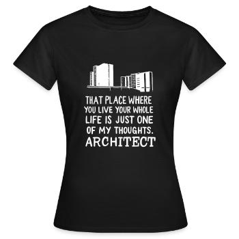 Définition de l’architecte - T-shirt Femme - noir - Devant - AI Model Female 172 dark (172cm)