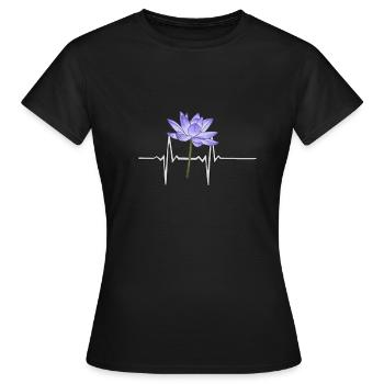 Lila Blumen Gärtnerin - Frauen T-Shirt - Schwarz - Vorne - AI Model Female 172 dark (172cm)