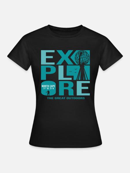Nordkap cap nord nordkap Norwegen - Frauen T-Shirt - Schwarz