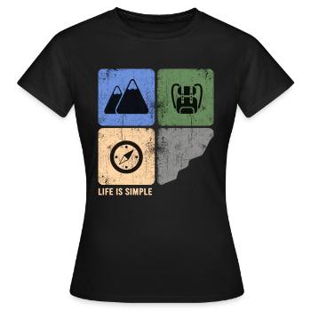 Randonnée en montagne Randonnée sur les crêtes Alpin Bergfex - T-shirt Femme - noir - Devant - AI Model Female 172 dark (172cm)