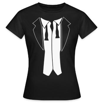Tuxedo - Women's T-Shirt - black - Front - AI Model Female 172 dark (172cm)