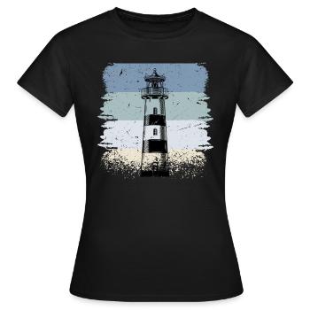 Lighthouses in northern Germany - Women's T-Shirt - black - Front - AI Model Female 172 dark (172cm)