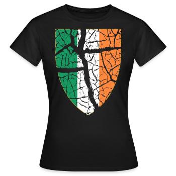 Armoiries de l’Irlande - T-shirt Femme - noir - Devant - AI Model Female 172 dark (172cm)