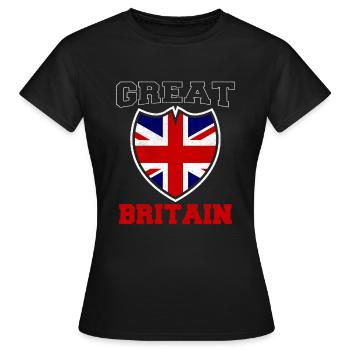England Großbritannien - Frauen T-Shirt - Schwarz - Vorne - AI Model Female 172 dark (172cm)