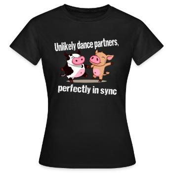 Unusual dance partners - Women's T-Shirt - black - Front - AI Model Female 172 dark (172cm)
