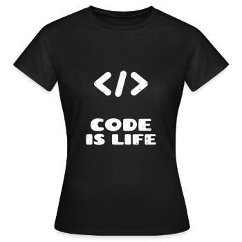 codeur programmeur idée cadeau - T-shirt Femme - noir - Devant - AI Model Female 172 dark (172cm)