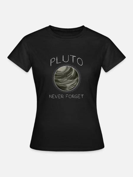 Pluto Planet Geschenk - Frauen T-Shirt - Schwarz