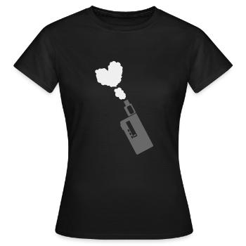 Vaping with love - Dampfen mit liebe - Frauen T-Shirt - Schwarz - Vorne - AI Model Female 172 dark (172cm)