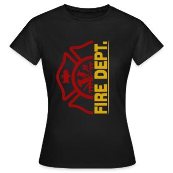 Service d'incendie - Service d'incendie - T-shirt Femme - noir - Devant - AI Model Female 172 dark (172cm)