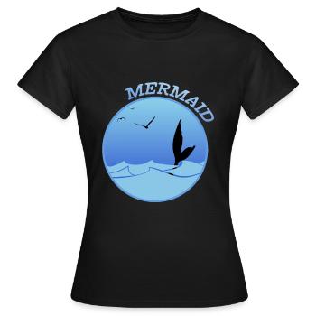 Sirène - sirène - T-shirt Femme - noir - Devant - AI Model Female 172 dark (172cm)