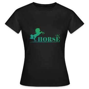 Cheval - cheval - T-shirt Femme - noir - Devant - AI Model Female 172 dark (172cm)