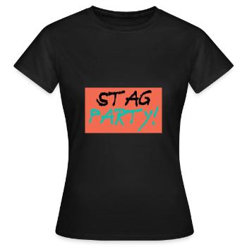 Stag Party - Bachelor party - T-shirt Femme - noir - Devant - AI Model Female 172 dark (172cm)