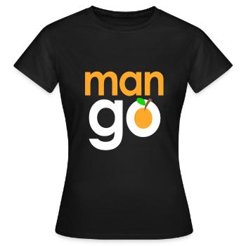 L'homme va à la mangue - T-shirt Femme - noir - Devant - AI Model Female 172 dark (172cm)