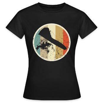 Motordrachenflieger Drachenflieger Drachenfliegen - Frauen T-Shirt - Schwarz - Vorne - AI Model Female 172 dark (172cm)