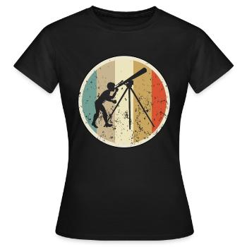 Astronom Teleskop Astronomie - Frauen T-Shirt - Schwarz - Vorne - AI Model Female 172 dark (172cm)