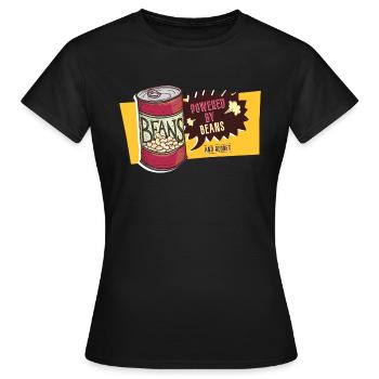 Propulsé Par Les Haricots Et Le Regret - Pet Péter Péter - T-shirt Femme - noir - Devant - AI Model Female 172 dark (172cm)