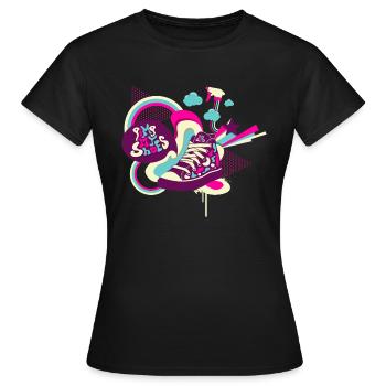 Pimp my shoes flashy - T-shirt Femme - noir - Devant - AI Model Female 172 dark (172cm)