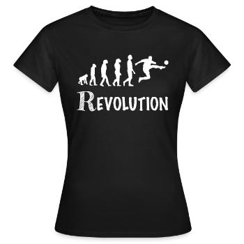 révolution joueur de foot sport - T-shirt Femme - noir - Devant - AI Model Female 172 dark (172cm)