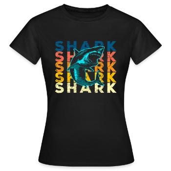 Shark shark - Women's T-Shirt - black - Front - AI Model Female 172 dark (172cm)