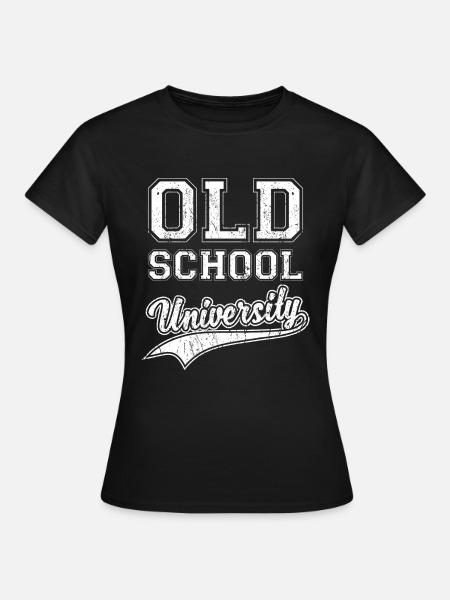 Old School Universität - Frauen T-Shirt - Schwarz