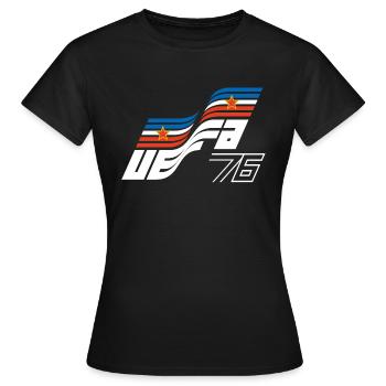 Yougoslavie - Football design 1976 (w) - T-shirt Femme - noir - Devant - AI Model Female 172 dark (172cm)