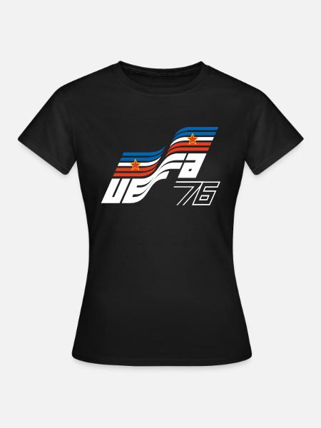 Jugoslawien - Fussball Design 1976 (w) - Dame-T-shirt - sort