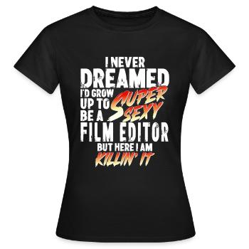 Cadeau de montage de film super sexy - T-shirt Femme - noir - Devant - AI Model Female 172 dark (172cm)