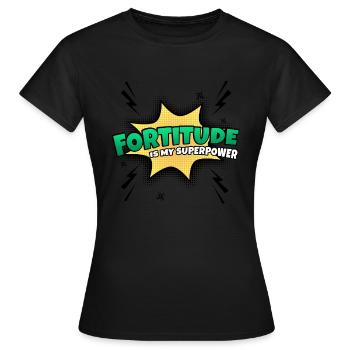 La bravoure est mon trait de caractère de superpouvoir - T-shirt Femme - noir - Devant - AI Model Female 172 dark (172cm)