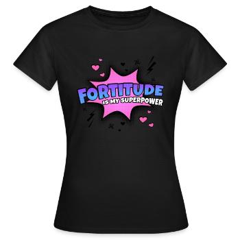 La bravoure est mon trait de caractère de superpouvoir - T-shirt Femme - noir - Devant - AI Model Female 172 dark (172cm)