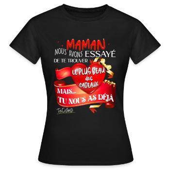 Super Mutter von Kindern Muttertag - Frauen T-Shirt - Schwarz - Vorne - AI Model Female 172 dark (172cm)