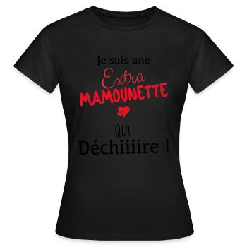 Super Gift Mommy Extra Mamounette - Women's T-Shirt - black - Front - AI Model Female 172 dark (172cm)