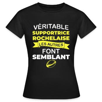 Ein wahrer Unterstützer von La Rochelle Die anderen - Frauen T-Shirt - Schwarz - Vorne - AI Model Female 172 dark (172cm)