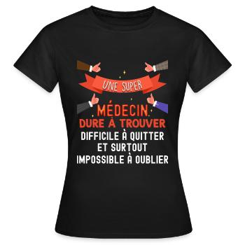 Ärztin Super Geschenk Cooles Dankeschön Gesundheit - Frauen T-Shirt - Schwarz - Vorne - AI Model Female 172 dark (172cm)