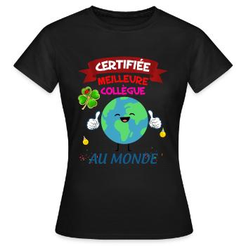 Work Colleague Woman Departure Birthday Party - Women's T-Shirt - black - Front - AI Model Female 172 dark (172cm)