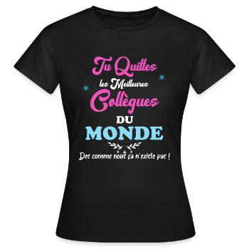 Best Female Retirement Colleague in the World - Women's T-Shirt - black - Front - AI Model Female 172 dark (172cm)