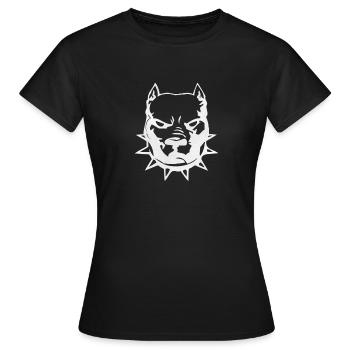 Idée de cadeau de chien de combat Pitbull - T-shirt Femme - noir - Devant - AI Model Female 172 dark (172cm)