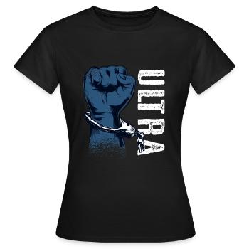 Fußballfans Ultras Geschenk für Ultra Fußball - Frauen T-Shirt - Schwarz - Vorne - AI Model Female 172 dark (172cm)