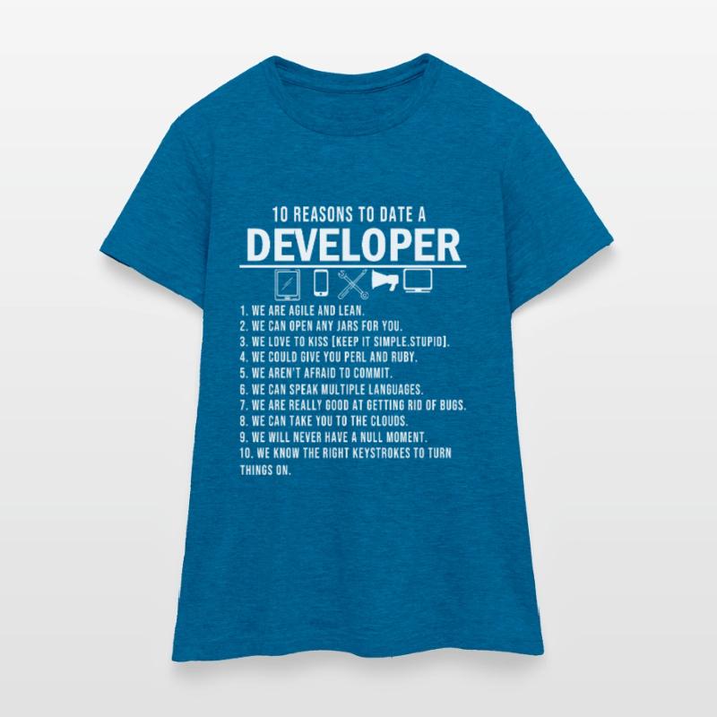 Softwareentwickler Programmier Programmieren Frauen T-Shirt