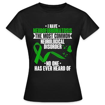 Neurofibromatosis Sensitization Green Chromosome - Women's T-Shirt - black - Front - AI Model Female 172 dark (172cm)