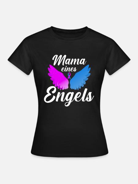 Sternenkind Mama eines Engels Blau Schwangerschaft - Frauen T-Shirt - Schwarz
