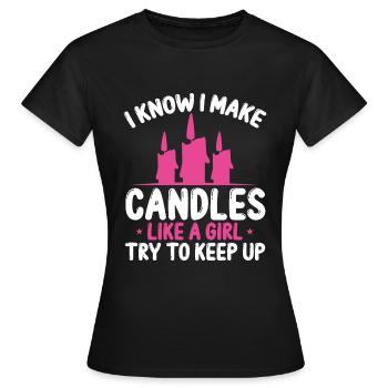 Wax Coloring for Candle Making Candle Maker Wax - Women's T-Shirt - black - Front - AI Model Female 172 dark (172cm)